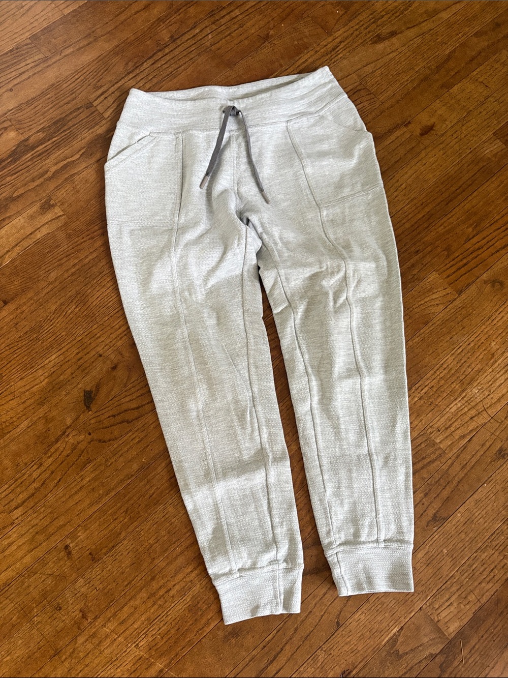 Prana Light Gray Jogger Sweatpants with Drawstring